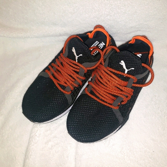 Puma Tsugi Netfit Jr Black Scarlet Ibis - Picture 1 of 2